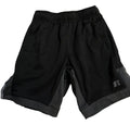black & gray shorts