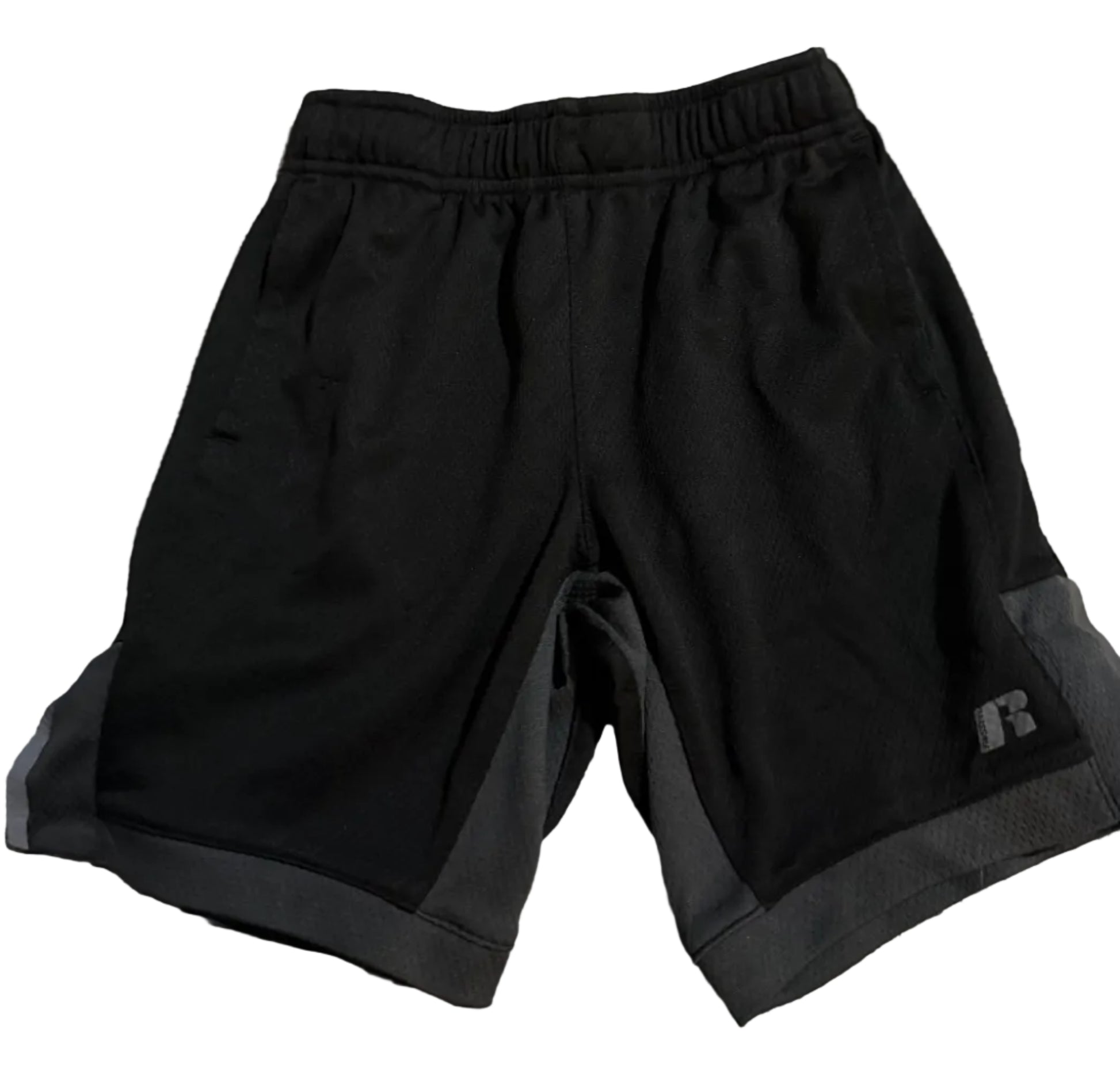 black & gray shorts