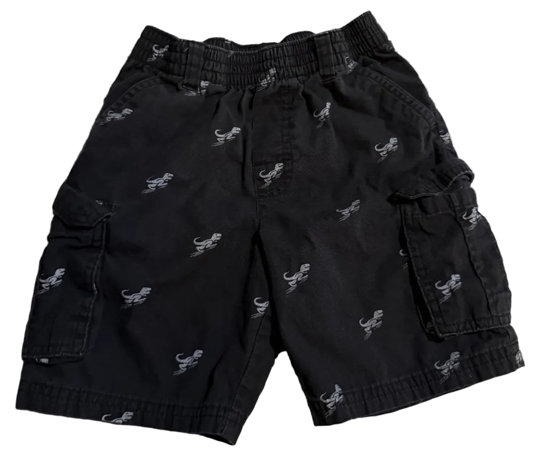Black shorts with small white dinos