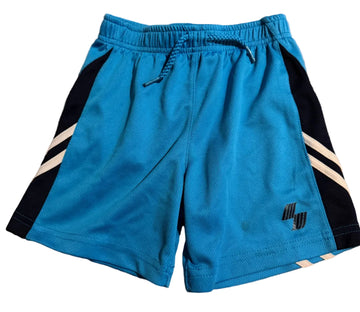 blue athletic shorts