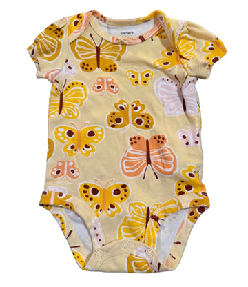 Baby onesie with butterfly pattern 