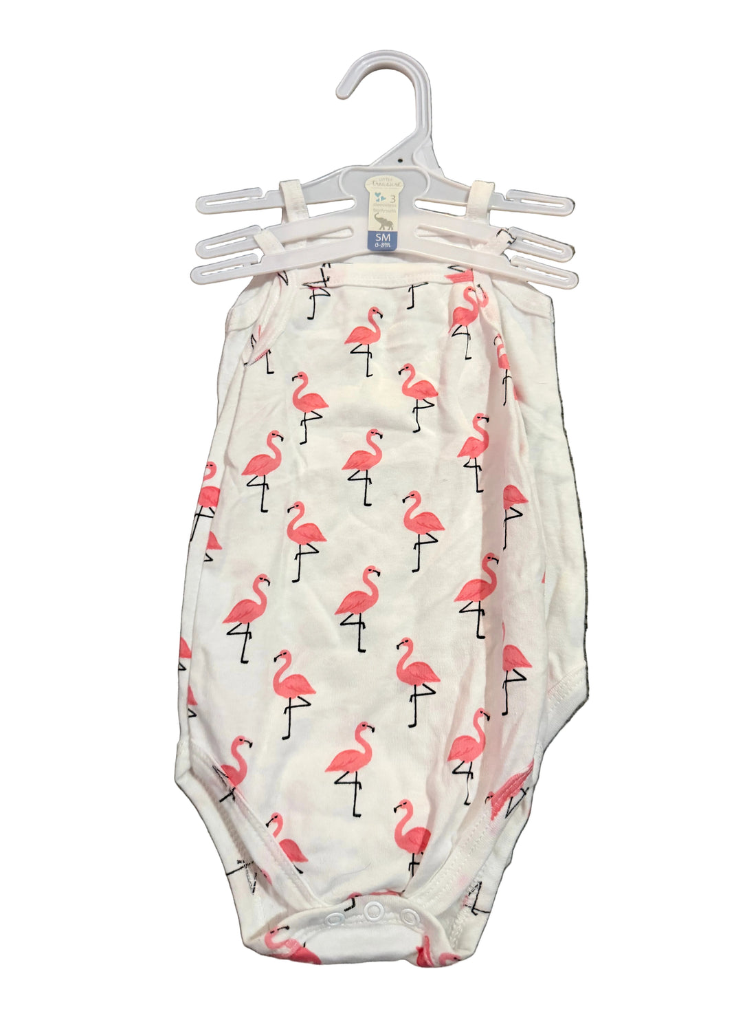 Floral-patterned fabric on a hanger 