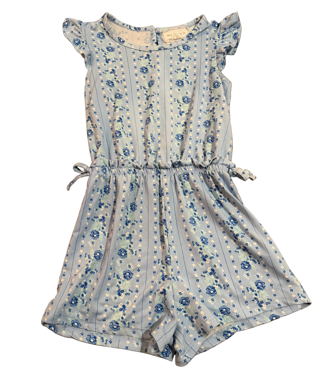 Blue floral romper