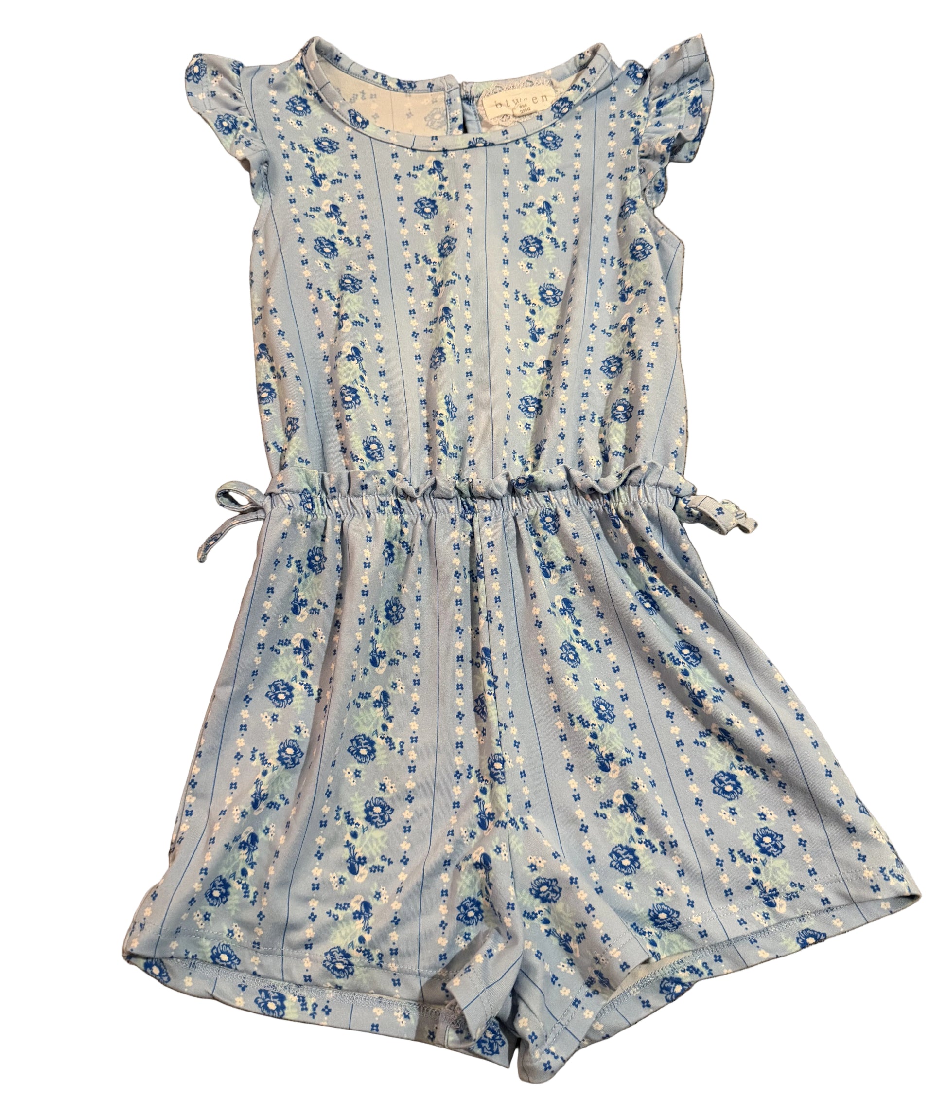 Blue floral romper