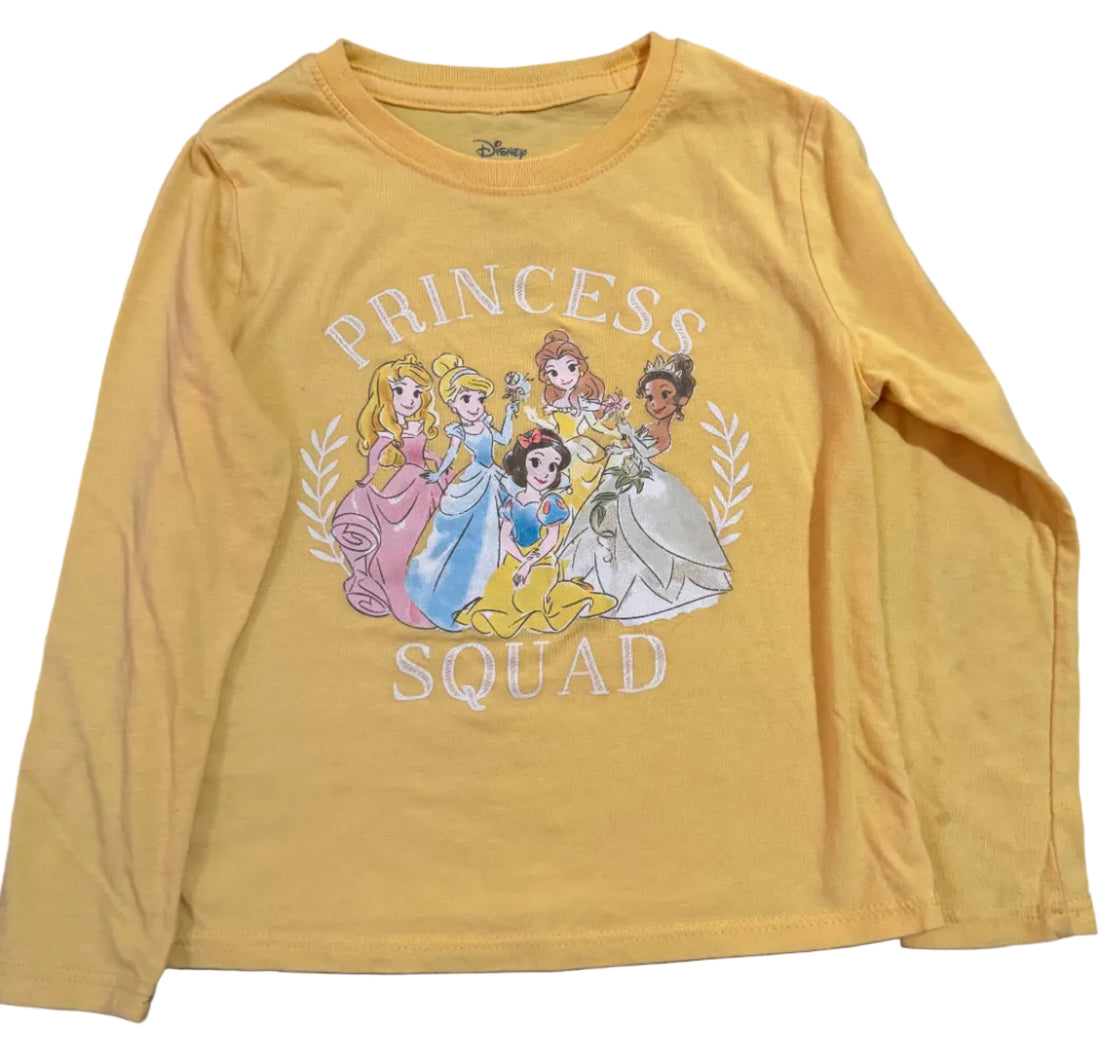 Yellow t-shirt with princess graphic